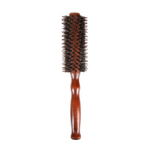 Round Hair Brush for Blow Drying & Styling, Wood Handle, Brown, #10-14