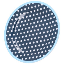 9in Dark Blue Dot Melamine Dinner Plate - Lightweight, Reusable Snack Plate