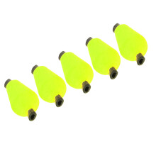 5 Stück Schwimmstoff-Schwimmer Set Leuchtgelb Angelzubehör