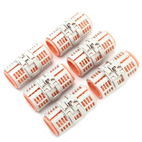 Time-Saving Hair Care Solution, Foldable Fixed Clip Tail Design For Double Layer Hair Roller Support, 6Pcs Quick Styling Accessory 2