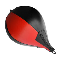 PU-Leder Boxing-Speed-Ball-Set, 18 cm, 200 g, Schwarz & Rot