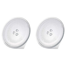 2X 9,6 Zoll Mikrowellen Platte Ersatz Mikrowellen Schale Langlebige Universal Mikrowellen Drehen Scheibe Glas Platten Runde Ersatz Platte
