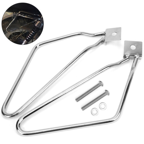 2pcs Steel Chrome Motorcycle Bracket Bars for 883 Iron FXDF, Silver