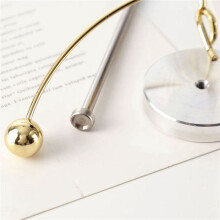 2X Steel Physics Toy Kinetic Art Balance Toy Balancing Decompressive Science Psychology Office Toy for Desk Decor Gold