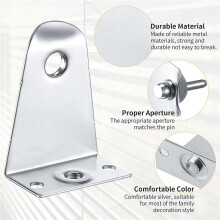 12X Metal Hold Down Brackets and Pins, Blind Brackets Blind Holder Replacements for Horizontal Blind Shades Window