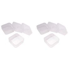 2X Scatola Portaoggetti Piccola in Plastica Trasparente con Coperchio A Cerniera per Accessori, Artigianato, Materiale Didattico, Viti, Trapani