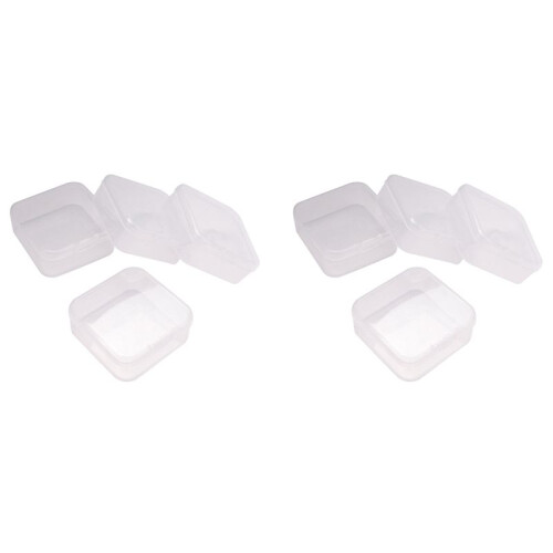 2X Small Clear Plastic Beads Storage Containers Box with Hinged Lid for Accessories,Crafts,Learning Supplies,Screws 1