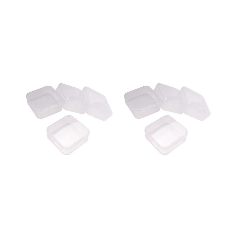 2X Small Clear Plastic Beads Storage Containers Box With Hinged Lid For Accessories,Crafts,Learning Supplies,Screws 6033986725418