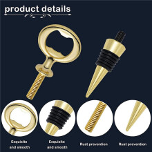 20 Pcs Metal Bottle Opener & Wine Stopper Blank Stainless Steel Flat Bottle Opener Inserts Kit Beer Opener Hardware