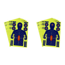 20PZ 12X18 Pollici Un Forma di Corpo Umano Bersaglio Reattivo Splatter Glow Carta Fluorescente Bersaglio per Tiro con L'Arco Allenamento