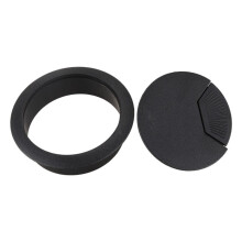 6 Pcs 50mm Diameter Desk Wire Cord Cable Grommets Hole Cover Black