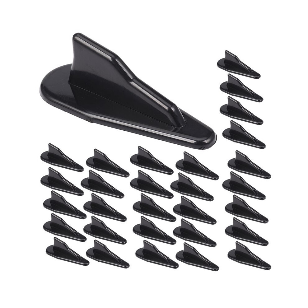 Universal Evo-Style Abs Roof Fins Spoiler Wing Kit Generator 30Pc Black 4713951507301