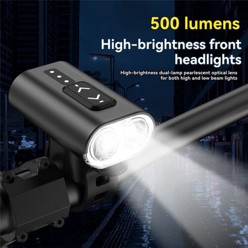 Bicycle Light Waterproof Bike Headlight Handlebar USB LED Flashlight Cycling Scooter Front Lamp 2