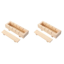 2X Wooden Sushi Maker Rice Mold Sushi Making Kit Set for Kitchen Accessories Cooking Tool