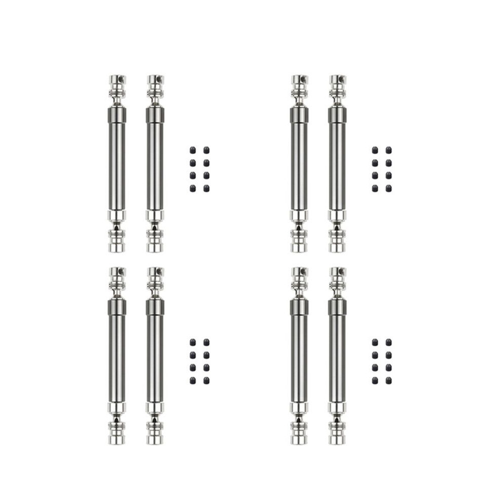 8Pcs Metal Cvd Drive Shaft 110-160Mm For 1/10 Rc Rock Crawler Axial Scx10 90046 Trx4,Titanium 4713032168384