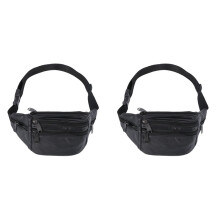 2X New Men Waist Bag Multifunction Men Waist Pack Fashion Leather Phone Bags Small Belt Bag Cool Fanny Packs