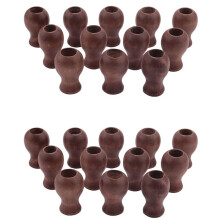 24 Pack Window Blind Wood Cord Knobs Wooden Hanging  Blind Small Pendants Drops Pull End for Blinds or Shades Brown