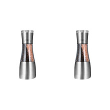 2X Pepper and Salt Grinder 2 in 1,Dual Mill Shaker with Adjustable Coarseness By Ceramic Rotor, Kitchen Cooking