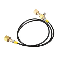 2X O2 Tank Refill Station Charging Adaptor Transfer with 1.5M 5Ft Hose W21.8-14 to W21.8-14(DIN 477)