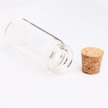 40 Pcs Vials Bottles Glass Bottle with Cork Stopper Wish Bottles, for Weddings, Creations and Decorations(10Ml )