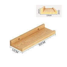 3X Étagère Murale pour Salon, Étagère Murale Perforée, Étagère à Livres, Décoration Murale, Petite Étagère en Bois Massif, 30 cm