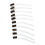 Brass Wire Brush Set Curved Handle 10pcs Nozzle 9