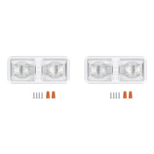 2X Luci per Interne 12V LED 8W Plafoniera Doppia da Soffitto 600 Lumen Lampada per Rimorchio Barca Auto