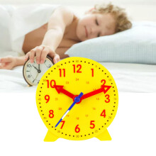 Kinder 3-Punkte-Linkage-Uhr Lehrhilfe 10cm Gelb 24-Stunden-System