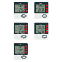 5X Keukentimer Digitale Timer met Wekker-/Thermometerfunctie voor Het Koken van Eierwekker Klastimer voor Leerkrachten