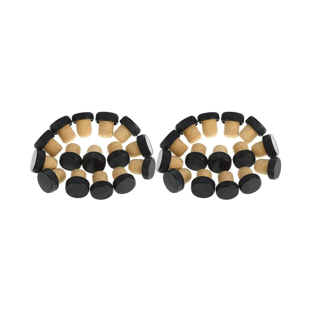 100Pc Cork Plugs Cork Stoppers Tasting Corks T-Shape Wine Corks With Plastic Top Wooden Wine Bottle Stopper Bottle Plugs 4712172061388