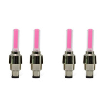 4 Stuks Neon Fiets Spaakverlichting Fiets LED Licht Band Ventieldop Zaklamp Wiel Spaak Fiets Accessoires D