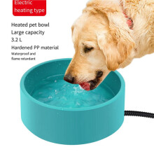 2X Heated Pet Bowl - 3.2L for Dog Cats, Heated Pets Bowl, Outdoor Water Bowl for Rabbit Chicken Duck Squirrel EU Plug