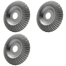 3X Disco Modelagem Disco Escultura Madeira Disco Modelagem 7/8Polegada Diâmetro Interno Rebolo Madeira Disco Abrasivo Escultura (100 mm, Tipo Arco,