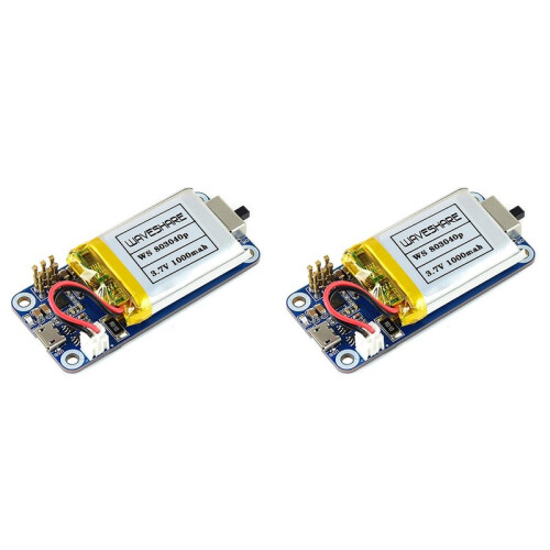 2X Waveshare UPS Module for Raspberry Pi Zero Power Supply with Battery UPS Power Supply Module Supports Charging
