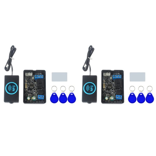 2X Fingerprint Access Controller NFC Electric Lock Control Relay Module IC Card Induction  IC and NFC