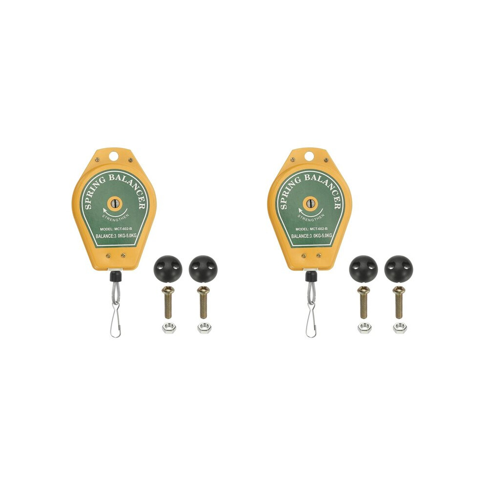 2X Retractable Spring Balancer, Bearing Spring Tool Load Balancer 4 Feet Adjustable Cable Retractor 6.6-11Lbs (3-5Kg) 6032760118163