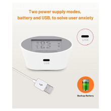 2X Sensor de Temperatura y Humedad Tuya Wifi, Termómetro e Higrómetro para Interiores, Detector con Aplicación Life, Alimentado por Batería o