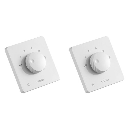 2X 50 Volume Control 50W Volume Control Professional Safety 5 Gears Tuning Knob Volume Controller White