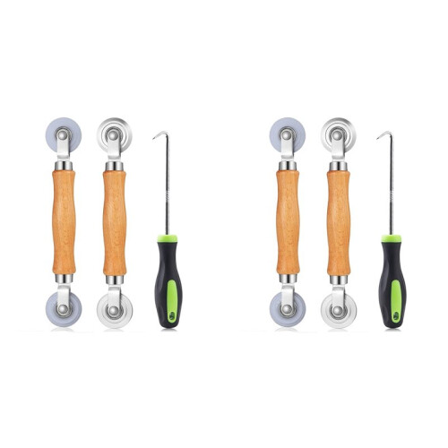 6 Piece Screen Tool Set, Window Screen Spline Roller Tool, Screen Pressure Changer Screen Door Repair Kit, Durable