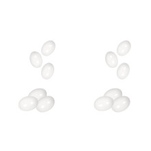 Wooden Fake Eggs White Wooden Eggs, Perfect for Easter Crafts, Decor and Egg Hunts, 2.3 Inches (12-Pack)