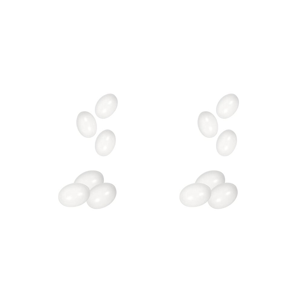 Wooden Fake Eggs White Wooden Eggs, Perfect For Easter Crafts, Decor And Egg Hunts, 2.3 Inches (12-Pack) 6031657148726