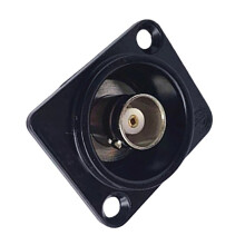 BNC Female to Female Coaxial Connector BNCQ9 Panel Mount for SDI Video Black