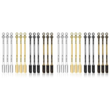 24 Pcs Spoons Set, 4 Colors Spoons for DIY Jewelry Making,Small Spoon for Home, Kitchen, Restaurant