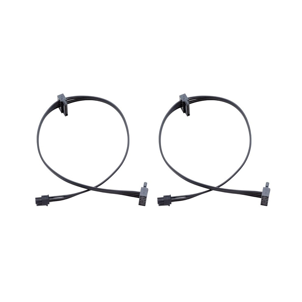 4Pcs 4Pin To Dual 15Pin Hdd Power Cable 4P To Serial Ssd Dual Hdd Power Cable, 45Cm/17.7Inch 6032793070766