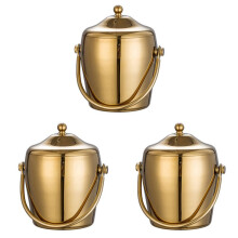 3X KTV Bar Redskap Ishink, Double Layers Rostfri Steel Ice Hink, Champagne Hink, Wine Beer Ice Hink(C)