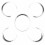 2X for  Cayenne 958 2011-2018 Silver Car Dashboard Meter Ring Covers Trim Interior Decoration 2