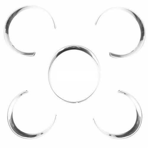 2X for  Cayenne 958 2011-2018 Silver Car Dashboard Meter  Covers Trim Interior Decoration 1