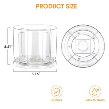 2X Getränkepaket-Organizer, 360 Drehbarer Drehteller für Getränkepulver, Wasserpaketbehälter Aus Acryl