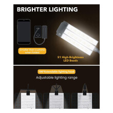 2X Lámpara de Atril de 51 LED, Plegable, Recargable y con Clip, Lámpara de Piano Profesional Portátil con 4 Colores y 3 Niveles de Brillo.