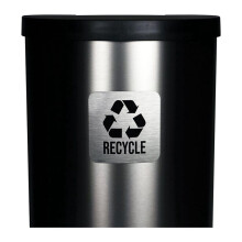4X Recycling und Abfall für Küchenabfalleimer und Recyclingbehälter, Indoor-Müll- und Recycling-Kombination für Mülltonnen-Logo-Symbol